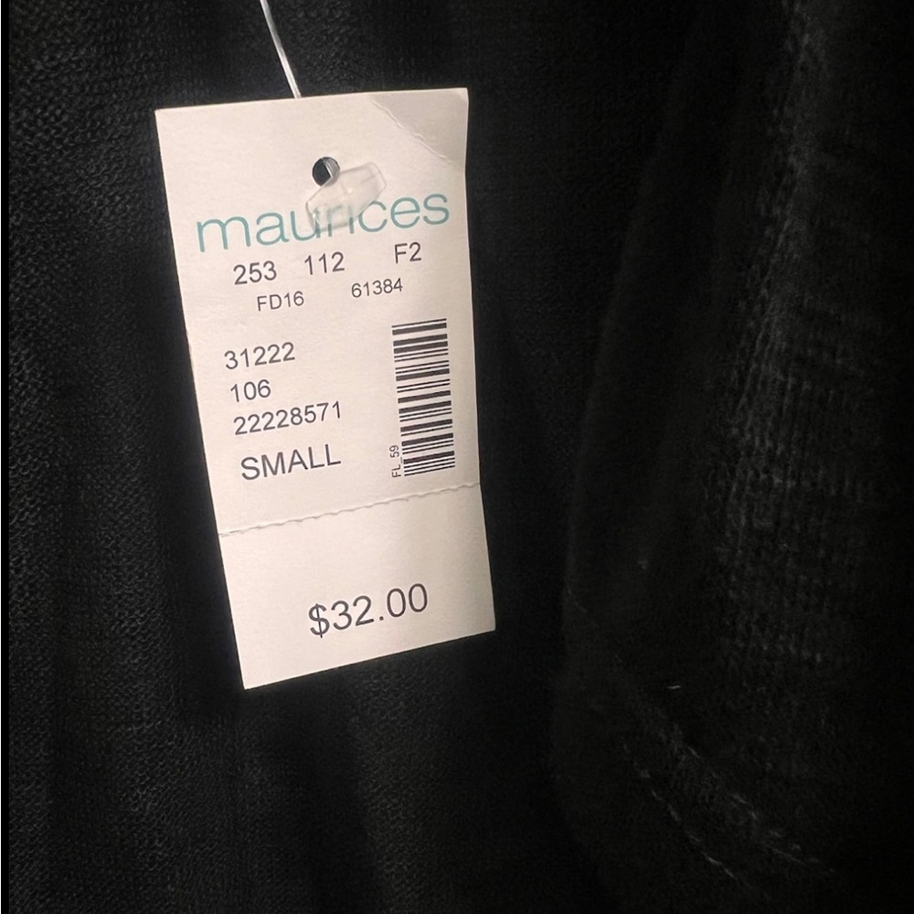 NWT Maurice’s Black Lace Over Shirt 3/4 Sleeve S - Picture 6 of 8